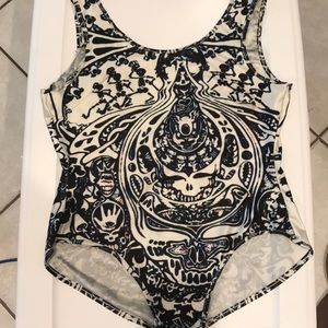 Grateful Dead graphic printed festival bodysuit